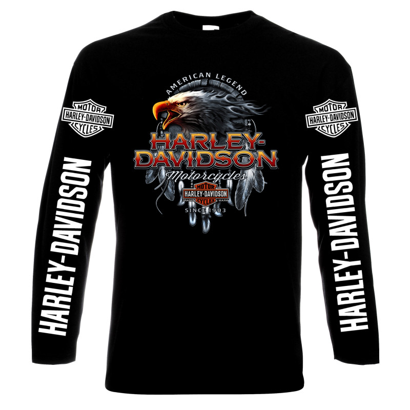 LONG SLEEVE T-SHIRTS Harley Davidson, 8, men's long sleeve t-shirt, 100% cotton, S to 5XL